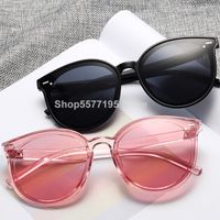 الكلاسيكية البيضاوي النساء النظارات الشمسية الإناث خمر الفاخرة البلاستيك العلامة التجارية مصمم القط العين نظارات الشمس UV400 الأزياء النظارات