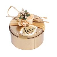 Yuvarlak Şeker Çikolata Kutusu Düğün Parti İyilik Ve Hediyeler Kutuları Çanta Hediye Paketleme Doğum Günü Dekor Malzemeleri Wrap
