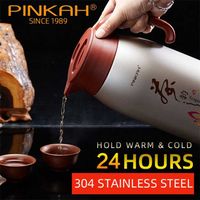 PINKAH 1L 1.5L Home Thermo Jug Business Heat Kettle Office Coffee Tea Vacuum Insulated Pot Travel Thermos Flasks 211013