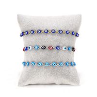 Schöne Evileye Link Kette Armbänder Multicolor Silber Farbe Türkische Augen Email Schmuck Geschenke für Frauen Mädchen