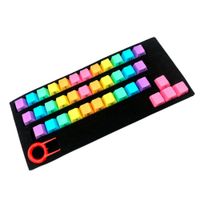 Teclcaps cobre acessório de teclado de substituição durável 37 chaves abs à prova de luz colorida teclados mecânicos substituições de caldacas