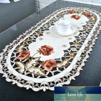 40*85cm Table Cloth Rectangular For Wedding Decoration Vintage Embroidered Cloth Table Cover For Party Banquet Home Decor D151