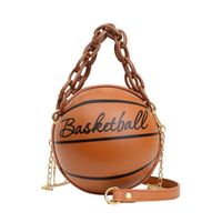 Bolsa de basquete cor-de-rosa de couro para adolescentes ombro Cruzbody Chain Bags Personalidade Bolsas