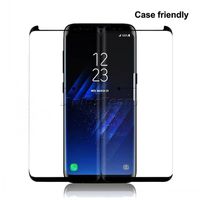 Casos amigables con el vidrio templado 3D curvados sin ventana emergente para Samsung Galaxy Note 20 Ultra 10 9 8 S7 Edge S8 S9 S10 S20 S21 más Nuevo