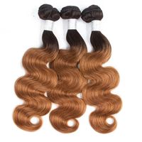 1b 30 Ombre Brasiliano Body Wave Bundle Remy Human Hair Extensions Capelli 1b / 27 Ombre Weavy Weave Bundles