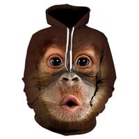 Men's Hoodies & Sweatshirts Animal Gorilla   Monkey 3D Printed Hoodie Men Harajuku Sweatshirt Orangutan Hooded Jacket Hip Hop Hipster hoodie