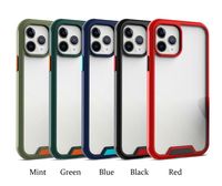 Zırh Darbeye Dayanıklı Tampon Telefon Kılıfları iPhone 12 11 Pro Max 12mini XS X XR 7 8 Şeffaf Hava Yastığı Arka Kapak