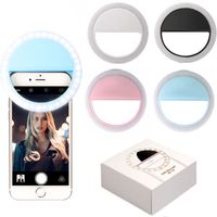 Carregamento LED Flash Beauty Fill Selfie Lâmpada Ao Ar Livre Anel Luz Recarregável Adaptado para o iPhone 12 Samsung Huawei Mi All Mobile Phone