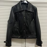 Women' s Leather & Faux Women Factory Genuine Jacket 100...