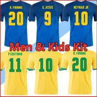 20 21 Brasilien Fotbollsfotboll Jerseys 2022 Vuxen Man Kvinna Kids Kit SHIRT 10 # Training Competition Uniform Sekundärskolestudenter Pojkar och flickor Fotboll uniformer