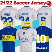 21/22 Boca Juniors Maradona Jersey Jersey Home Azul Tevez Medina Varela Izquierdoz Camisa de Futebol Fora Branco Homens Adulto Manga Curta Uniformes 2021 2022