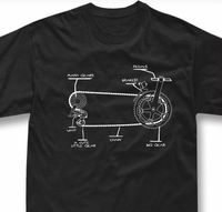 Erkek Tişörtler Eğlenceli Yaz Bisiklet Zinciri Dişli Değişme T-Shirt Hediyesi