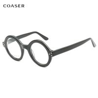Óculos de sol da moda enquadramentos de luxo Ótimos de óculos redondos de acetato Frame Mulheres