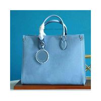 M45718 Summer Blue ONTHEGO tote bag Flower Ladies Casual Leather Shoulder Bags women Handbags Purses shopping handbag with charm Pochette