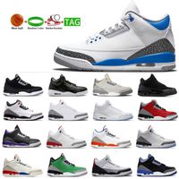 Sapatos de Basquete Knicks Rivais Homens 3 Jumpman Cyber ​​Segunda-feira Sneakers Esportes Cool Treinadores Cinza Tamanho 7-13
