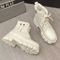Botas De Piel Blanca Para Mujer Al Por Mayor