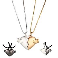 Chains 2021 Fashion Magnet Couple Necklace For Women Men Distance Attract Heart Pendant Birthday Present Chain Link