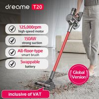 Dreame T20ハンドヘルドコードレス掃除機インテリジェントな全面ブラシ25kpa 1つの集塵機の床カーペットの吸引器