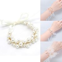Charm Bracelets Fashion Pearl Crystal Wrist Corsage Bridesma...