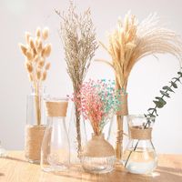 Vases pour centres de table Mariages en verre Vase Vase Homes Flower avec corde décoration de bricolage La bouteille