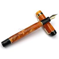 Fountain Pens Kaigelu 316 Classic Marble Celluloid Pen 22KGP Medium Nib Orange Phantom Pattern For Office & Home School