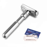Adjustable Safety Razor Double Edge Classic Mens Shaving Mild 1-6 File Hair Removal Shaver 220112