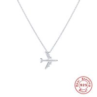 GS 925 sterling argento aeroplano pendente collane per le donne ragazze regalo di compleanno aeromobili catena choker collana gioielli gioielli
