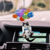 Kedi Oyuncaklar Çok Fonksiyonlu Kolye Renkli Balon Dayanıklı Süs Akrilik Araba İç Ev ve Pencere için Benzersiz Süs Asılı