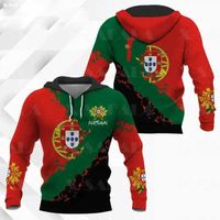 Herren Hoodies Sweatshirts Portugal Limited Edition Flagge 3D Druckverschluss Hoodie Mann Weibliche Pullover Sweatshirt Mit Kapuze Jacke Jersey Tracksu