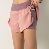 Kadın Yoga Şort Hızlı Kuru Tüm Maç 2021 Casual Zayıflama Comfy Katı Renk Bulifting Açık Aktif Donatılmış Kıyafetler