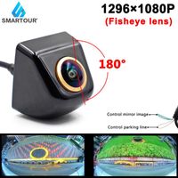Vue arrière Vue arrière Caméras Capteurs de stationnement HD Fisheye Golden Lens Caméra avant 180 degrés Véhicule métallique CCD 4 broches pour Android DVD Assistance SYS