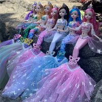 45см принцессы кружевная русалка куклы мода популярное стиль пластиковые фабрики кукла красочная девочка кукла для детей BJD кукла и смена ее одежды