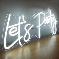 Strings Custom Made 56x25cm Lets Party Neon Sign Birthday Gift Oh Baby Lighting Led Flex Light Board Home Decoration