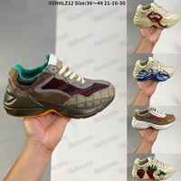 Toptan Rhyton Deri Sneaker Erkek Tasarımcılar Ayakkabı Ile Çilek Dalga Ağız Kaplan Baskı Lüks Vintage Eğitmen Kadın Tasarımcı Ayakkabı Boyutu 36-44 012