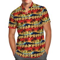 Camisas casuais Casuais Bela Flor 3d Beach Hawaiian 2021 Camisa de Verão Manga Curta Streetwear Oversized 5XL Camisa Social Chemise Homme