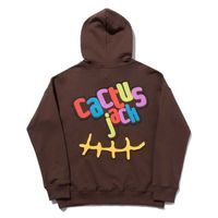 [스팟] Travis Scott Cactus 잭 컬러 폼 편지 후드 스웨터 코트 7UQH