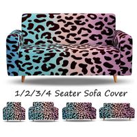 Chair Covers 3d Leopard Print Sofa Cover Pink Blue Set Elastic Couch Luxury For Adults Towel 1 2 3 4Seater