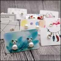 Price Tags, Packaging & Jewelry3X5Cm Mti Color Paper Ear Stud Card Hang Tag Jewelry Display Favor Marking Garment Prices Label Tags Drop Del