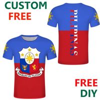 Männer T-Shirts Philippinen T-Shirt Druckname T-shirt DIY Filipino Nation Flagge Republik Philipinas Po Jersey Paar Sport Kleidung