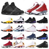 5.5-13 Top 13s Mens Basketball Chaussures 13 Femmes Court Violet Rouge Flint Université Or Black Cat Hyper Royal Sports Sneakers
