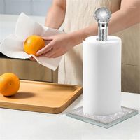 Toilettenpapierhalter -1pc Kristallgold Chrome Badezimmerhalter Gewebe Rollenaufhänger Zubehör Küche