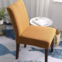 Brown Universal Sale Solid Color Chair Cover Stretch Elastyczna siła Slipbovers do jadalni Kuchnia Ślub El Bankiet1