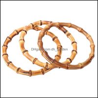 Connectors Jewelry Findings & Components Bamboo Ring Handle Knot Handmade Bag Diy Rattan Round Root Handles Drop Delivery 2021 D7Nmv