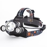 Utomhus natt Fiske Jakt Headset Lighting Mine Lampa T6 3 LED18650 Lithium Batteri USB Uppladdningsbara hårdljus Headlamp Headlamps
