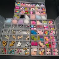 Decoraciones de arte de uñas XXL Charms Collection Kawaii Flower Resin Gummy Bear Dulces para la decoración larga Manicure DIY Crafts