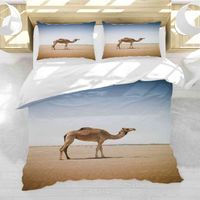Literie 3 pièces Literie Set avec 2 oreillers Shams Shams Shams Prestige Camel respirant dans la qualité de luxe doux Silky Silky Silky Twin