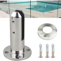 Pool & Accessories 304 Stainless Steel Swimming Glass Clip Balustrade Railing Post Deck Handrail Clamp Floor Spigot