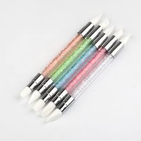5Pcs set Nail Art Silicone Brush Doting Pen Pencil Dual- head...