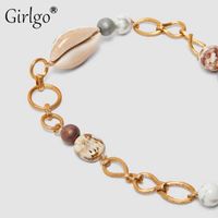 Elegance Summer Wood Nature Ceramic Shell Necklace For Women...