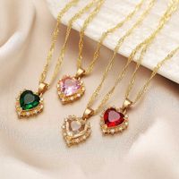 Womens pendant necklaces golded silver wedding heart- shaped ...